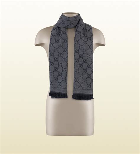 gucci gg jacquard wool scarf|gg jacquard pattern knitted scarf.